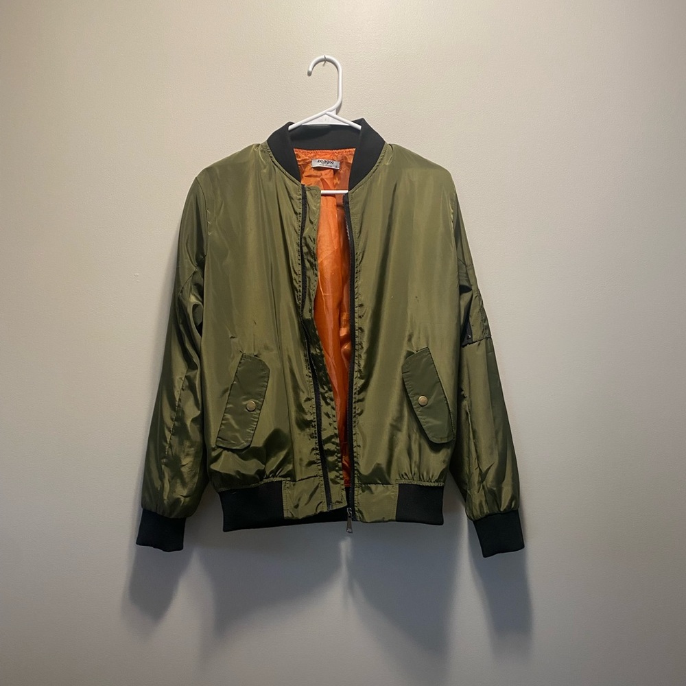 Green bomber jacket